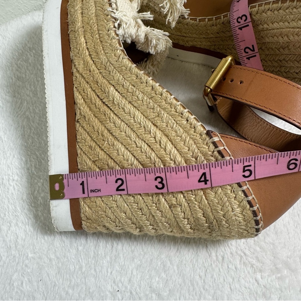 See By Chloe Glyn Fringe Wedge Sandals in Cream Platform - Picture 7 of 13
